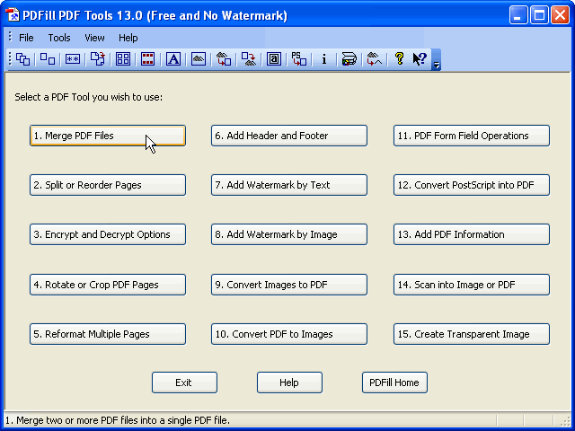 PDFill FREE PDF Tools Screenshot