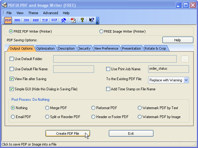 Free Pdf And Image Writer Printer Creator Or Converter For Free Pdf And Image